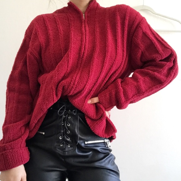 VINTAGE ruby jacket, fluffy and soft! - Picture 2 of 6